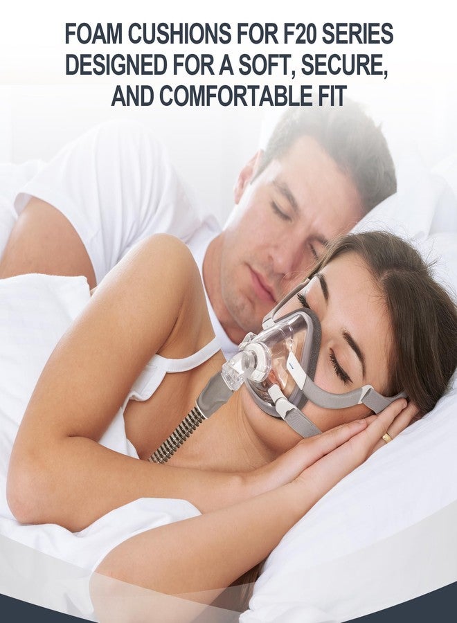 MEDICOLOR 2 Packs Improved Cushion for Airtouch F20 Large, Soft & Stain-Resistant, Reliable Seal & Perfect Fit for Orignal F20 Full Face CPAP Mask, Brown - Image 4